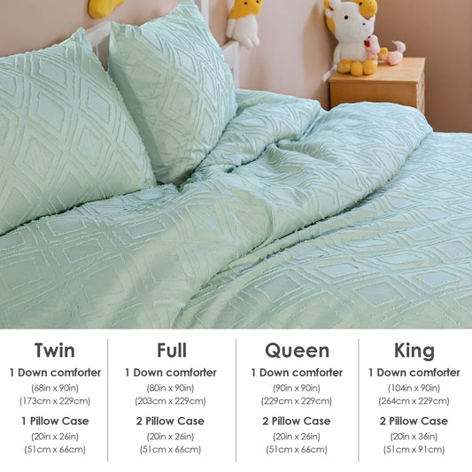 US Local Bohemian Style Quilt Cover Set, Cut Flower Quilt Cover, Tufted Quilt Cover Three-piece Set, One Quilt Cover And Two Pillowcases, Washable And Machine Washable Without Shrinkage, Suitable For Hotels