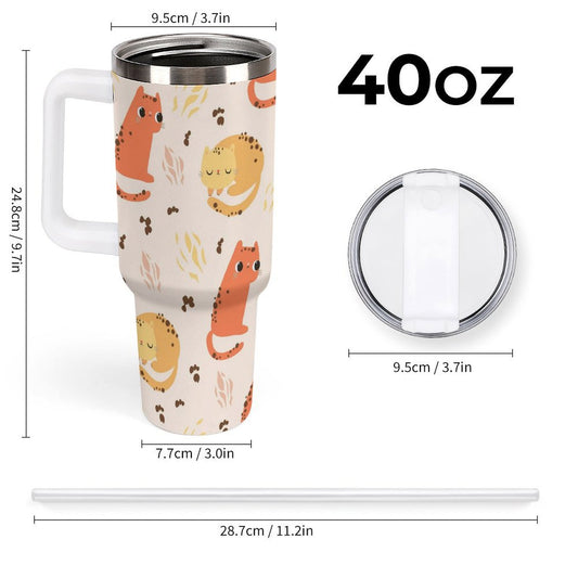 PHDT00242 POD US Local Tumbler 40 oz Large Capacity Car Cup Cat