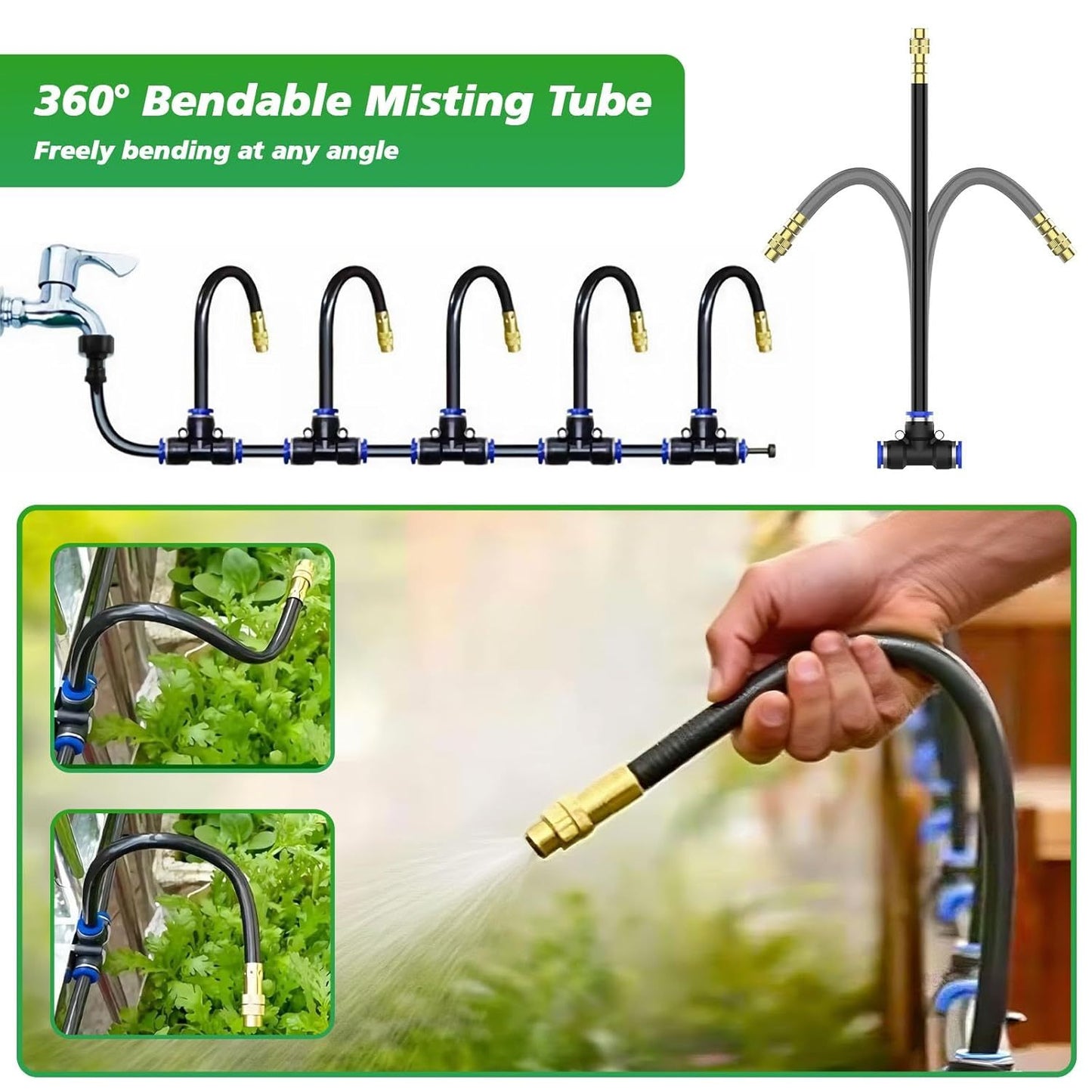 UK Local 360 Adjustable Irrigation System Kit Garden Watering System Drip Irrigation Kit For Garden, Yard, Lawn, Greenhouse, Plants