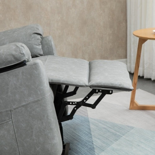 UK Local HOMCOM Faux Leather 70 Electric Riser Recliner Chair - Grey