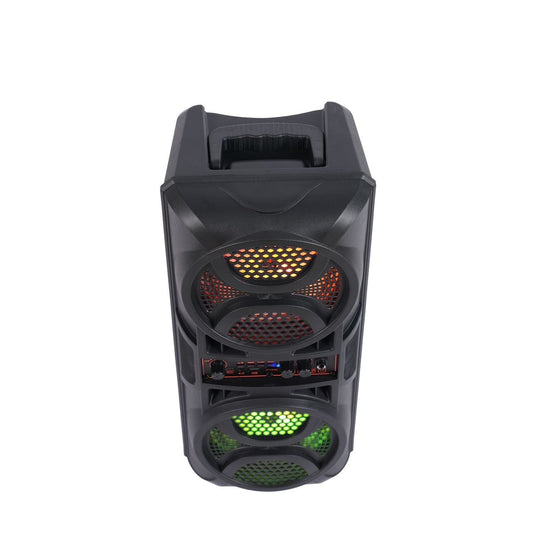 US Local Portable Square Dance Double 65-inch RGB Large Volume High Sound Quality Plug-in Card Bluetooth Speaker