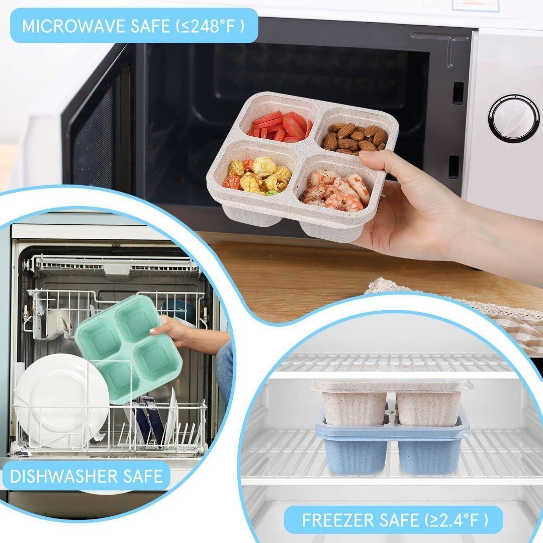 US Local Portable Four-compartment Environmentally Friendly Daily Use Lunch Box