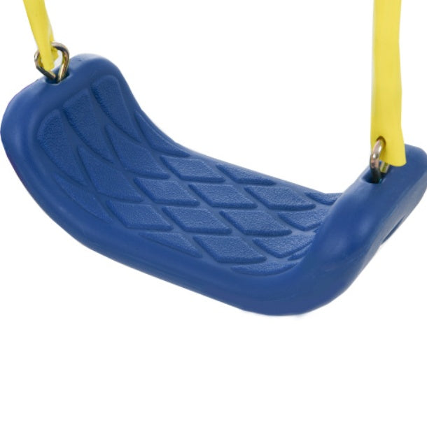 UK Local Kids Swing Set With Metal Frame, Nest Tree Swing, Plastic Single Swing, Basketball Hoop, Slide, Playground Outdoor Play Frame Toy For Children, Over 3 Years Old, Yellow