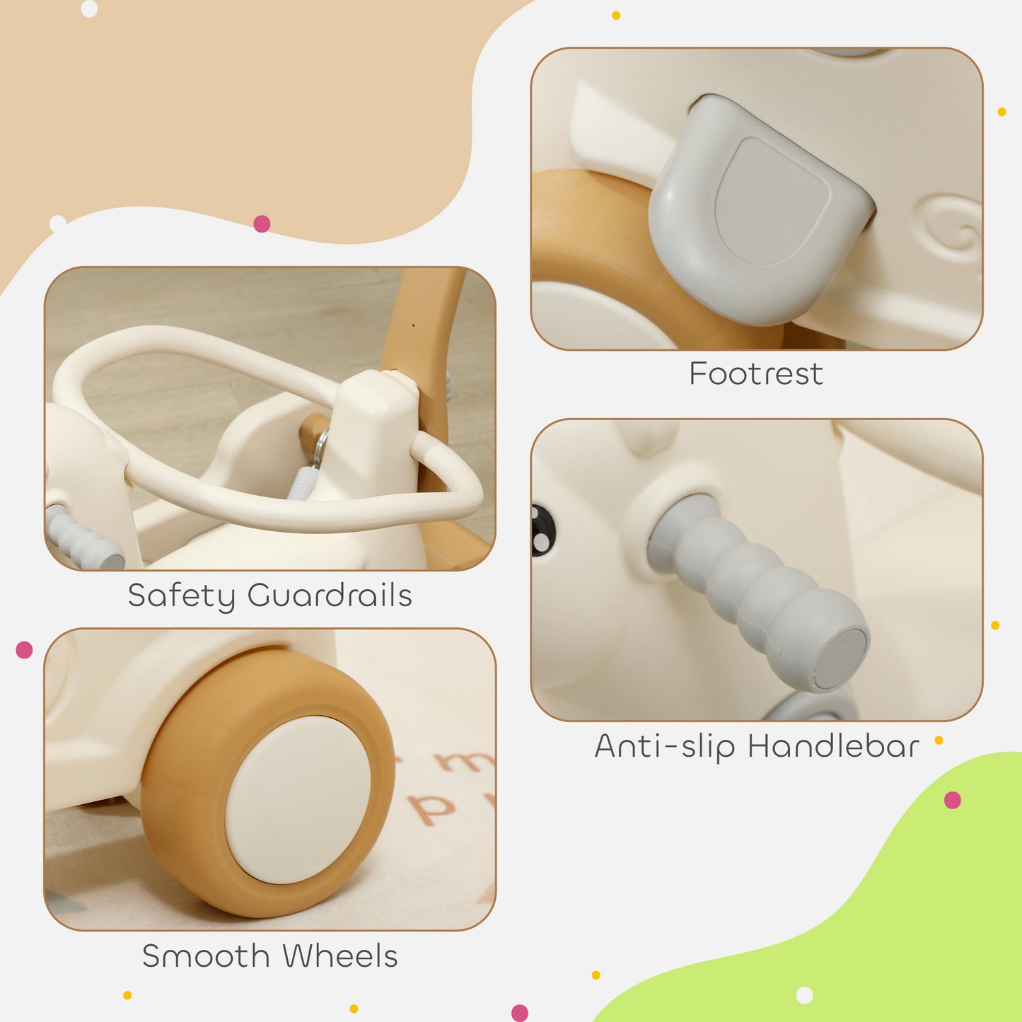 US Local 1 Kids Rocking Horse with Detachable Base