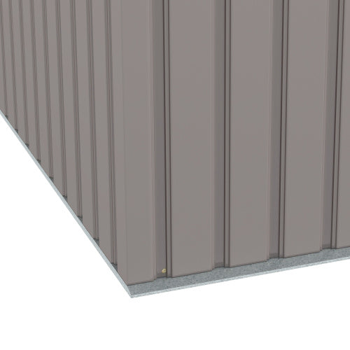 UK Local Outsunny Corrugated Garden Metal Storage Shed Outdoor Equipment Tool Box With Kit Ventilation Doors 9x 4FT Light Grey