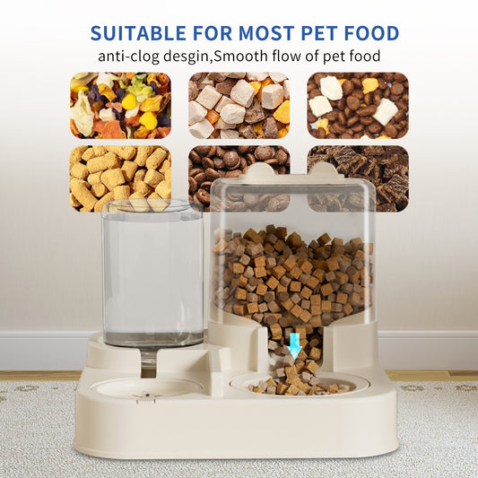 US Local Transparent And Visible Pet Feeding And Drinking Dispenser, Automatically Refilling Food And Water, Caring For Every Moment, Allowing Owners To Travel Easily And Pets To Enjoy Worry Free Eating And Dr