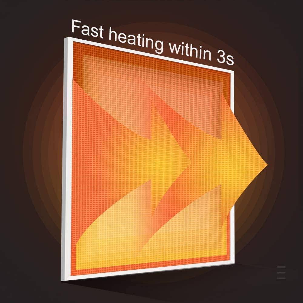 US Local 500W Electric Wall Mounted Space Flat Panel Heater, Portable With Back Stand