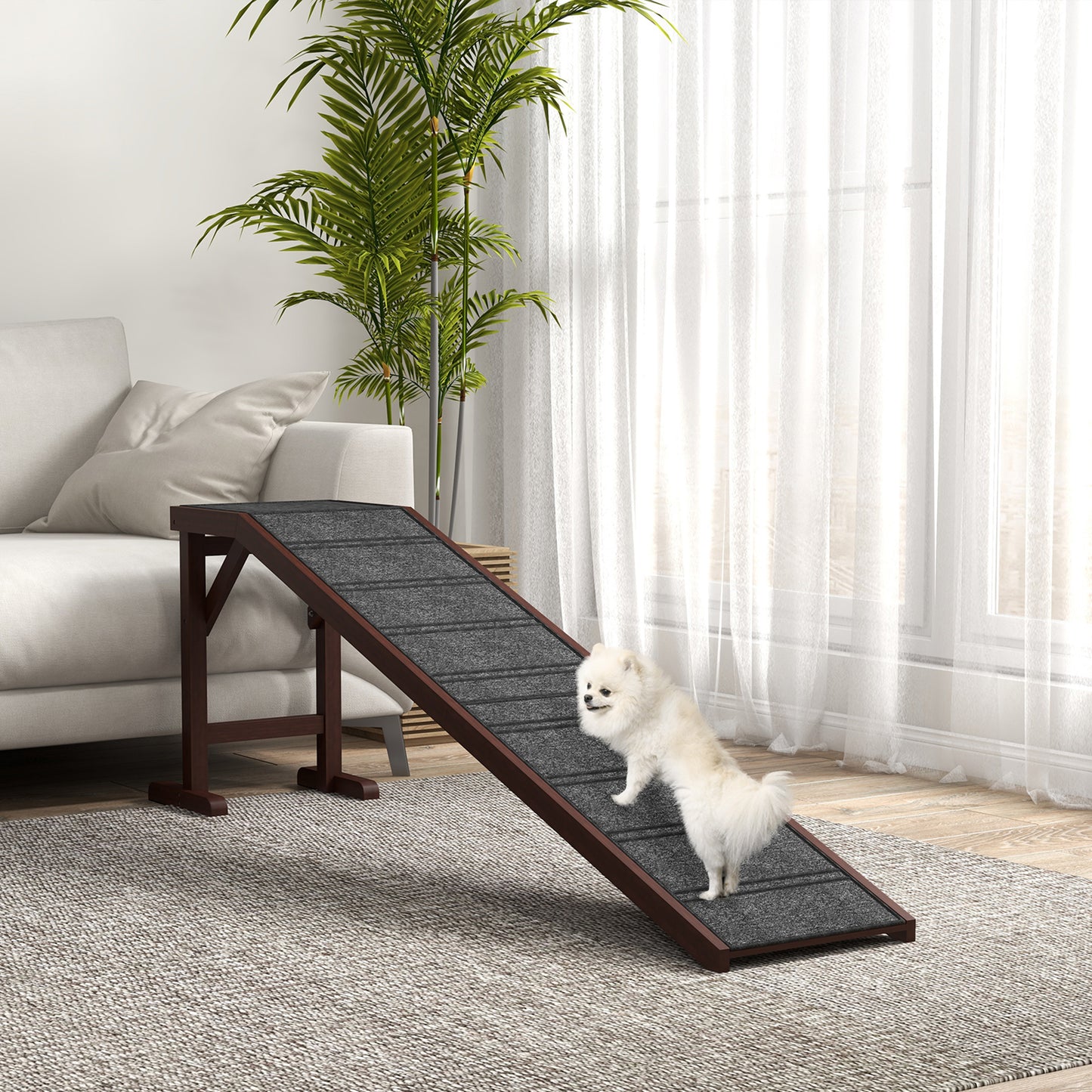 US Local Pet Ramp For Dogs With Non-slip Carpet And Top Platform