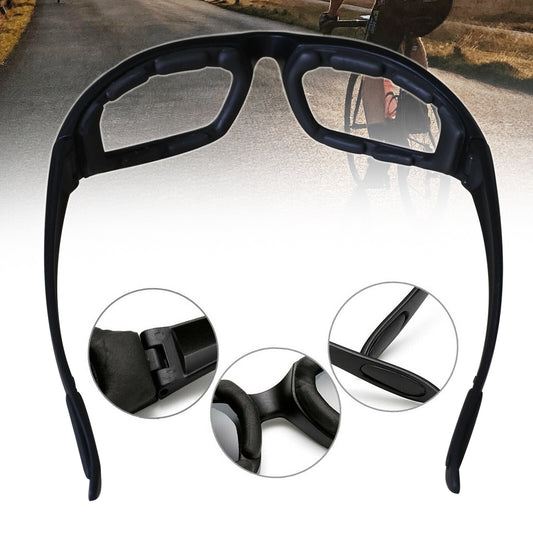 US Local Cycling Sunglasses Chopper Outdoor Sports Glasses For Men Women Wrap Around UV400 Protection For Fishing Driving Glasses Windproof Clear Lens
