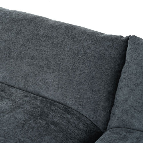 US Local 115.5 Modular Deep Gray Sectional Sofa With Durable Polyester Upholstery, Plush Cushions, Hidden Storage Compartments, And Versatile Design For Living Room, Lounge, Or Office