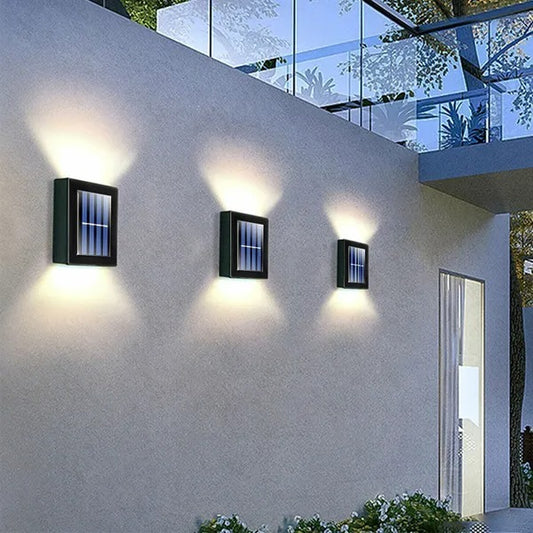 US Local Outdoor Solar Deck Lights Path Garden Patio Pathway Stairs Step Fence Lamp 2pcs