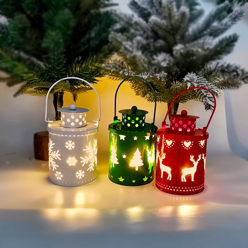US Local Christmas Candle Lights LED Small Lanterns Wind Lights Electronic Candles Nordic Style Creative Holiday Decoration Decorations