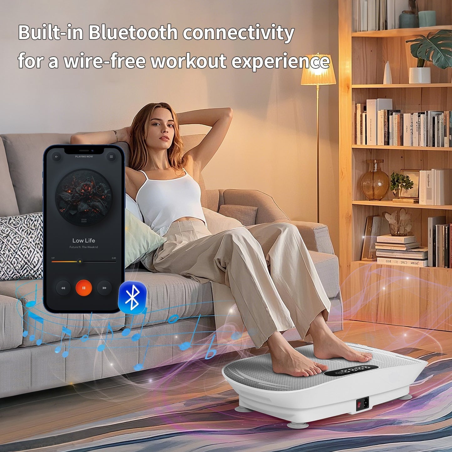 US Local Fat-blasting Machine - Promotes Blood Circulation And Lymphatic Detoxification, Equipped With LED Screen, Low Noise, Powerful Motor, Supports Bluetooth Remote Control, Maximum Weight Capacity Of 300 P