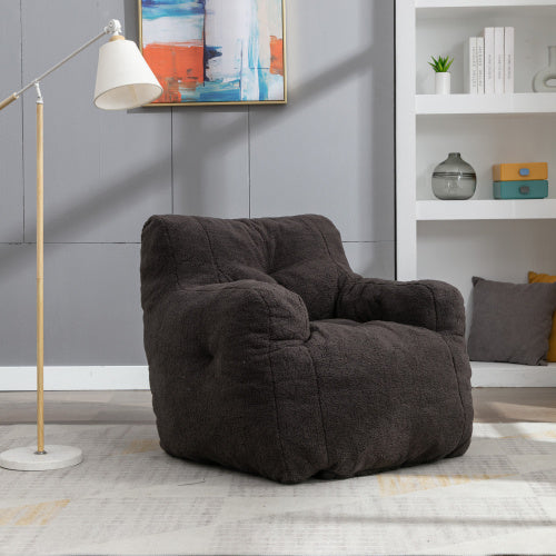 US Local Soft Teddy Tufted Foam Bean Bag Chair