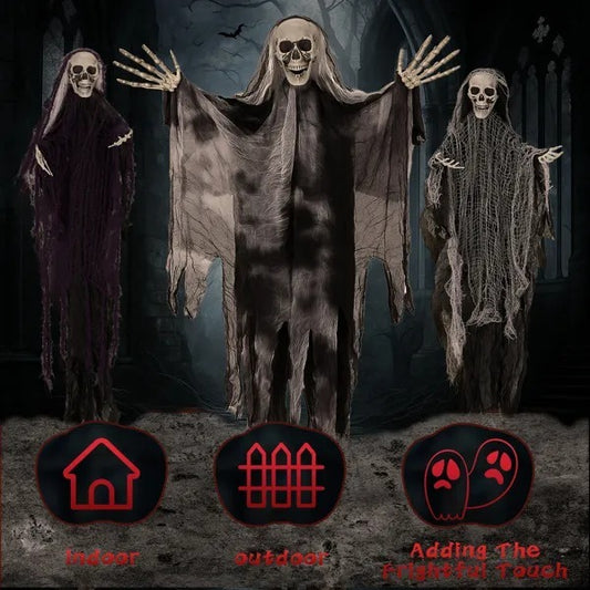 US Local 3 Pack Hanging Halloween Skeleton Ghosts Decorations