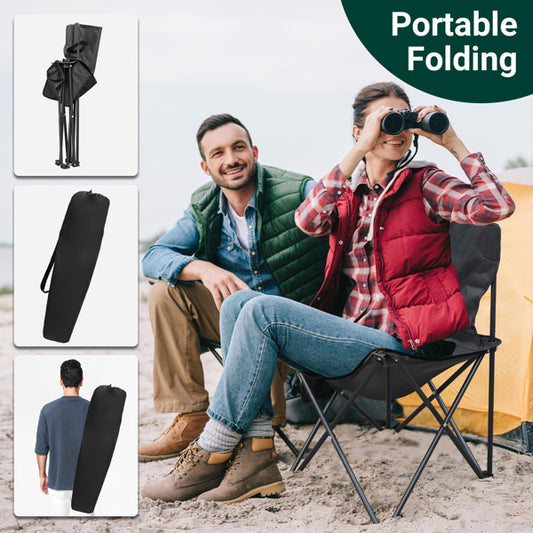 US Local 4pcs, 42X42X70cm Black Camping Chair