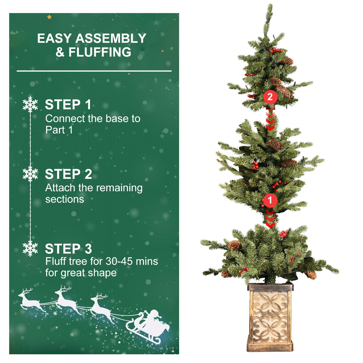 US Local 4ft PE, PVC, Christmas Tree