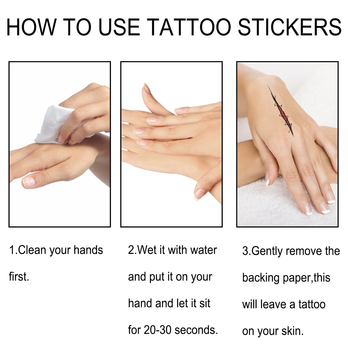 US Local Halloween Horror Party Party Makeup Decoration Mouth Tattoo Stickers