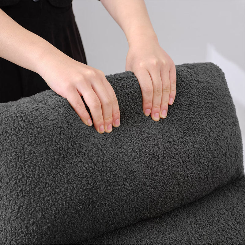 US Local Modern Accent Rocking Chair Rocking Chair With Solid Wood Legs, Upholstered Nursery Glider Rocker, Comfy Armchair With Side Pocket, Living Room Lounge Arm Chair With High Backrest