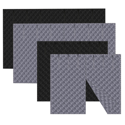 US Local 1 Pc 16x7FT Magnetic Thermal Insulated Garage Door Curtain For Winter Two Car Garage Screen With Magnetic Closure 8 Roll Up Buckle Straps For Two Cars Weatherproof Windproof Soundproof