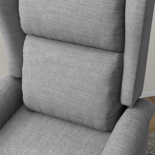 UK Local HOMCOM Power Lift Recliner Armchair, Electric Lift Chair For Elderly, Fabric Riser And Reclining Chair With Remote Control, Side Pockets, Extended Footrest, For Living Room, Grey