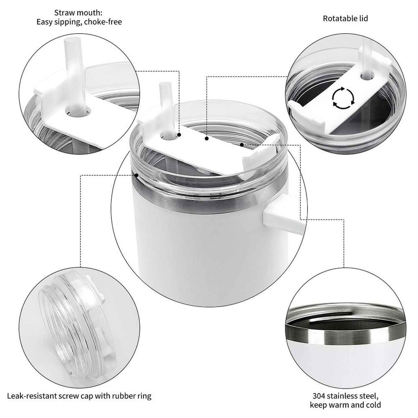 PHDT00104 POD US Local Tumbler 40 oz Large Capacity Car Cup Christmas Tree