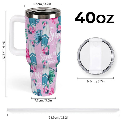 PHDT00446 POD US Local Tumbler 40 oz Large Capacity Car Cup Sailing, Surfing, Tropical, Summer