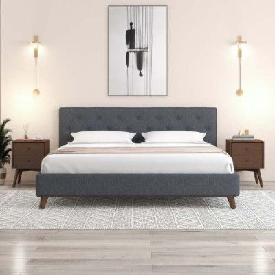 US Local Graceville King Fabric Platform Bed