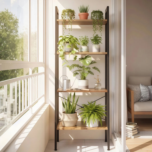 US Local 4-Tier Ladder Shelf, Bookcase Storage & Display Shelf