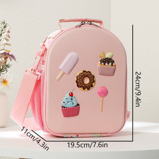 US Local Cute Lunch Insulated Bag, Portable Outdoor Makeup Bag, Insulated And Cold, Suitable For Holding Lunch And Cold Drinks, Also A Cute Backpack For Children