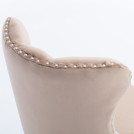 US Local 2-piece Set Of Rotating Velvet Bar Stools