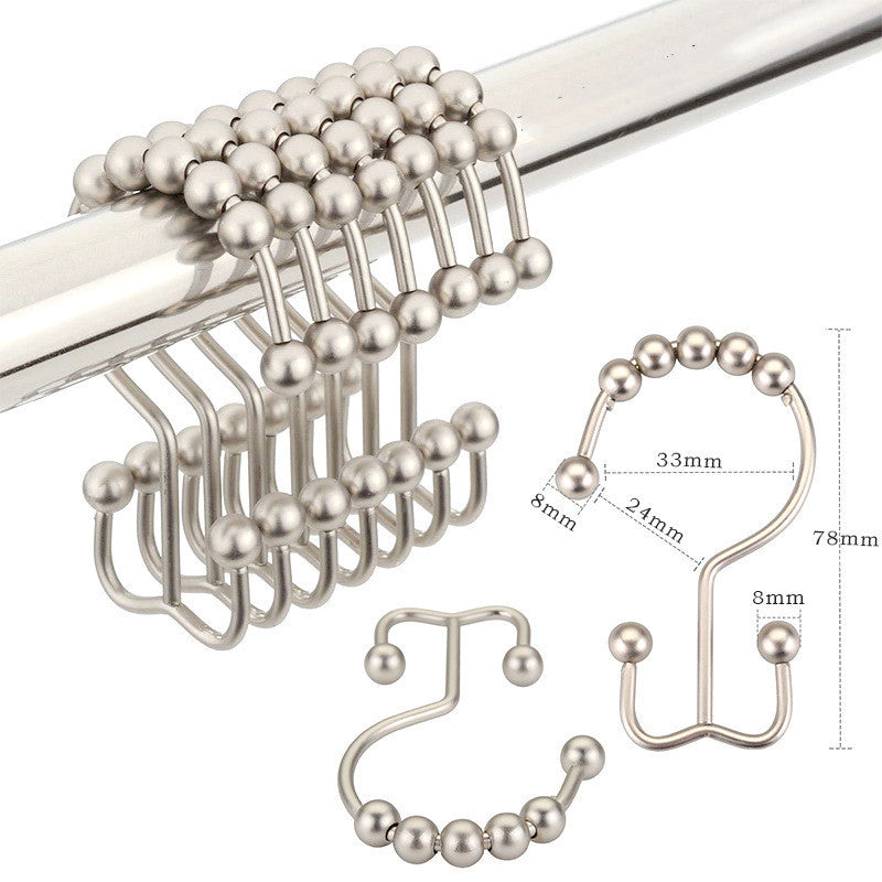US Local Stainless Steel Mountain-shaped Ball Curtain Hook