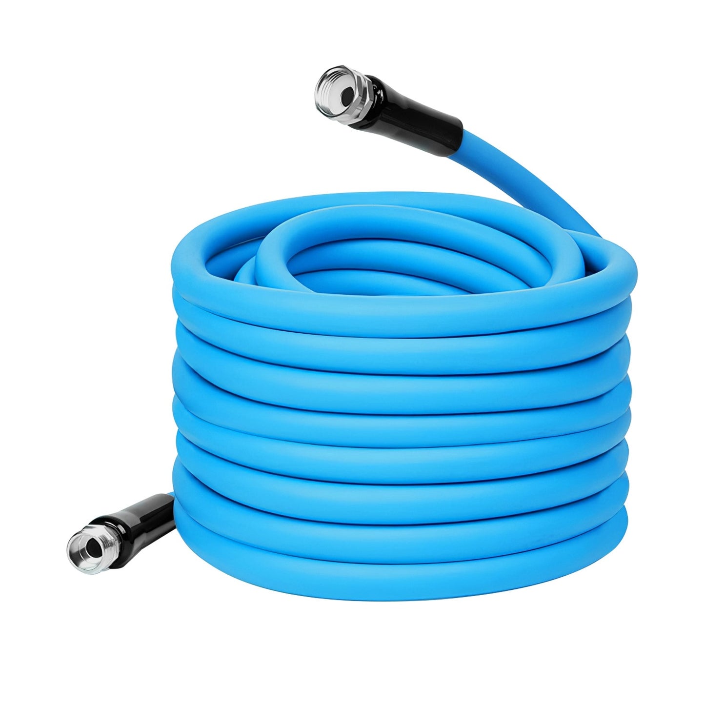 US Local 25FT-50FT Options -- 1Pc Non-Expanding Flexible Garden Hose Heavy Duty PVC Water Hose Leak-Resistant Kink-Free All-weather Burst 500PSI