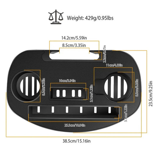 US Local Zero Gravity Chair Cup Holder Clip On Side Tray W Beverage Can Mobile Devices Slots