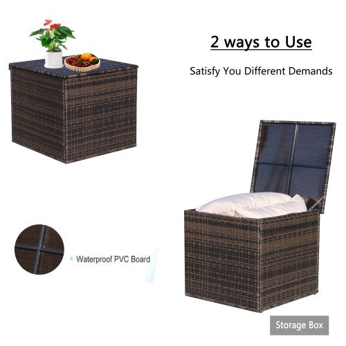 USA Local Wicker Patio Furniture Storage Box