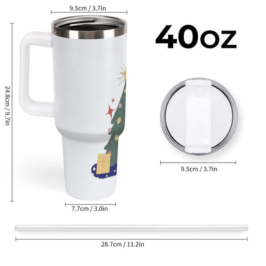PHDT00104 POD US Local Tumbler 40 oz Large Capacity Car Cup Christmas Tree