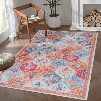 US Local LOOM LUXE 5x8 Area Rug For Bedroom, Washable Rug, Low-Pile, Non-Slip, Non-Shedding, Foldable, Kid Pet Friendly - Area Rugs For Living Room, Bedroom, Kitchen Wedding Gift