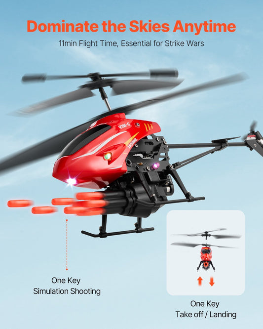US Local RC Helicopter 3.5 Channel Remote Control Aircraft Toy Shooting Mode Kids Present