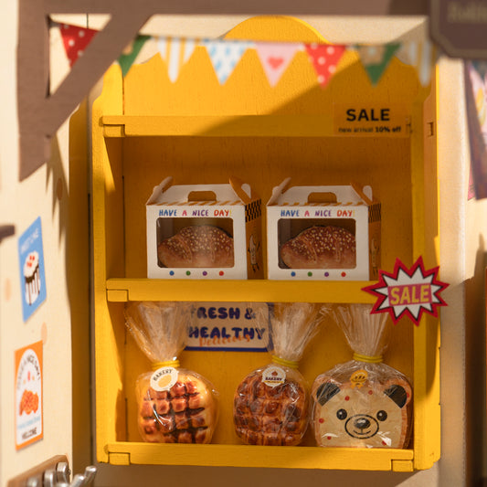 US Local Rolife Becka's Baking House DIY Miniature House For Kids 3D Wooden Toys DG161