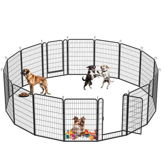US Local 16 Pieces Of Heavy-duty Metal Pet Sports Fence