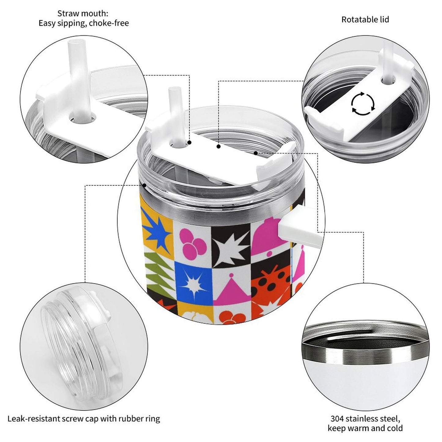 PHDT00161 POD US Local Tumbler 40 oz Large Capacity Car Cup Christmas