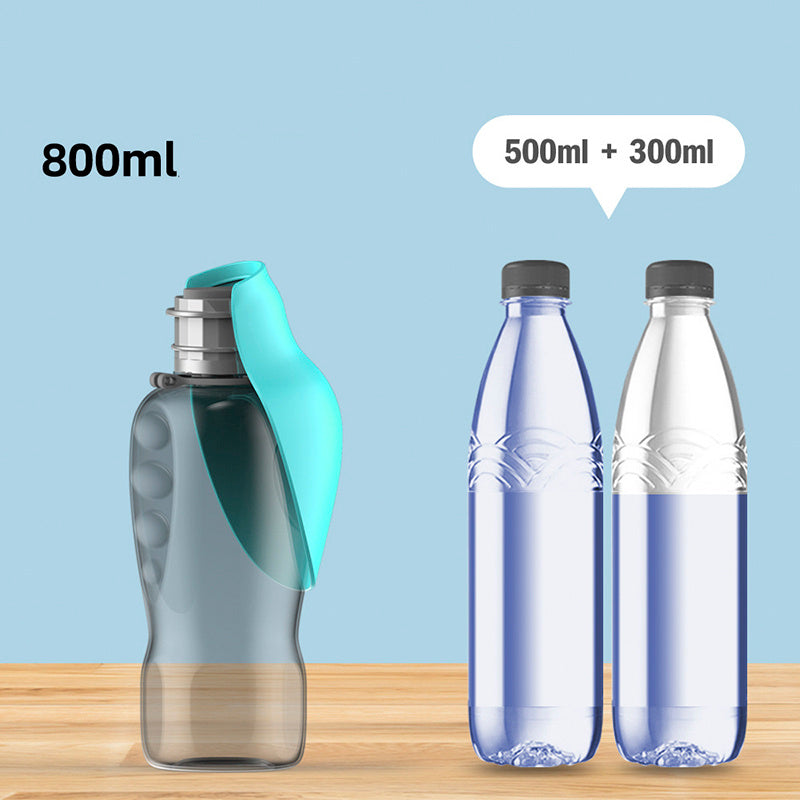 USA Local 800ml Dogs Water Bottle Portable High Capacity Leakproof Pet Foldable Drinking Bowl Golden Retriever Outdoor Walking Supplies Pet Products