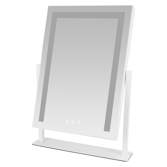 US Local 1Pc Vanity Mirror With Light 3 Lighting Colors Dimmable Brightness Smart Touch Control 10X Magnifying Mirror 360Degree Rotation LED Lighted Makeup Mirror For Desk Bedroom Dressing Room