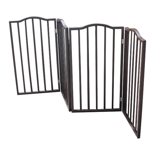 US Local Pet Gate,Dog Gate For Doorways,Stairs Or House,standing, Folding,Arc Wooden