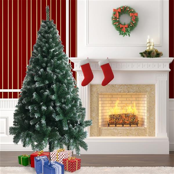 US Local Green Spray White PVC Material Christmas Tree