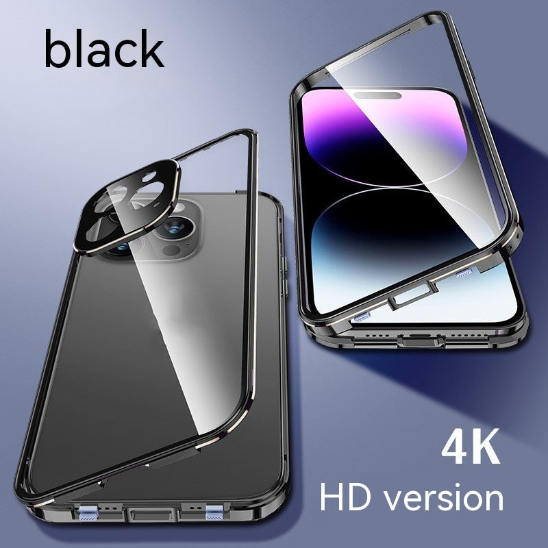 USA Local Peep-proof Magnetic Glass Double-sided Buckle Phone Case