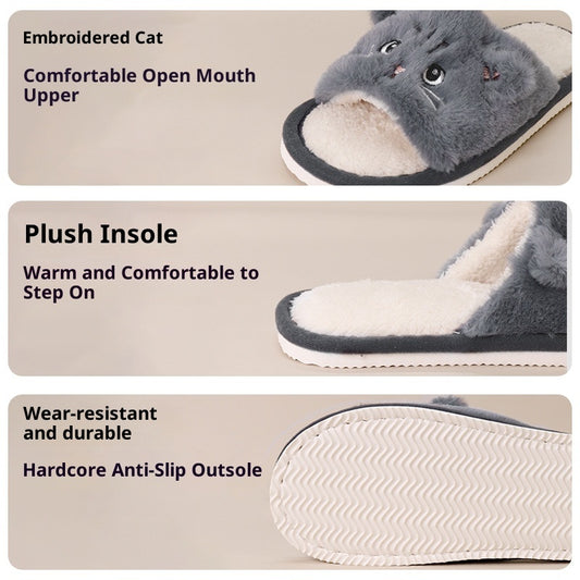 Thickened Warm Plush Soft Soled Cotton Slipper