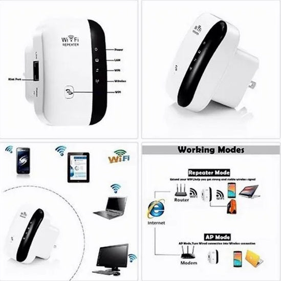 US Local WiFi Range Extender Internet Booster Wireless Signal Repeater