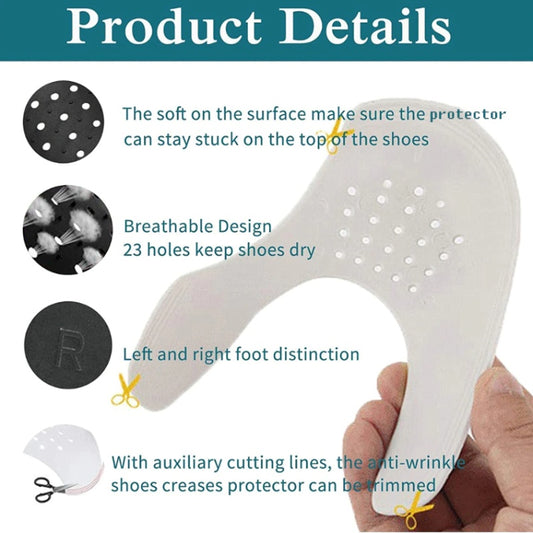 US Local Pair Sneaker Shoe Anti Crease Protector Decreaser Toe Force Creasing Shoes Cover