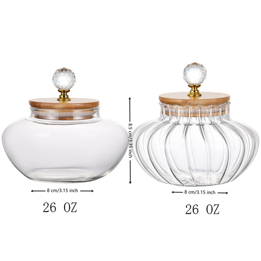 US Local 1 PCS High Borosilicate Stripe Sealed Jar, Kitchen Storage Jar, Coffee Can, Coffee Storage Container